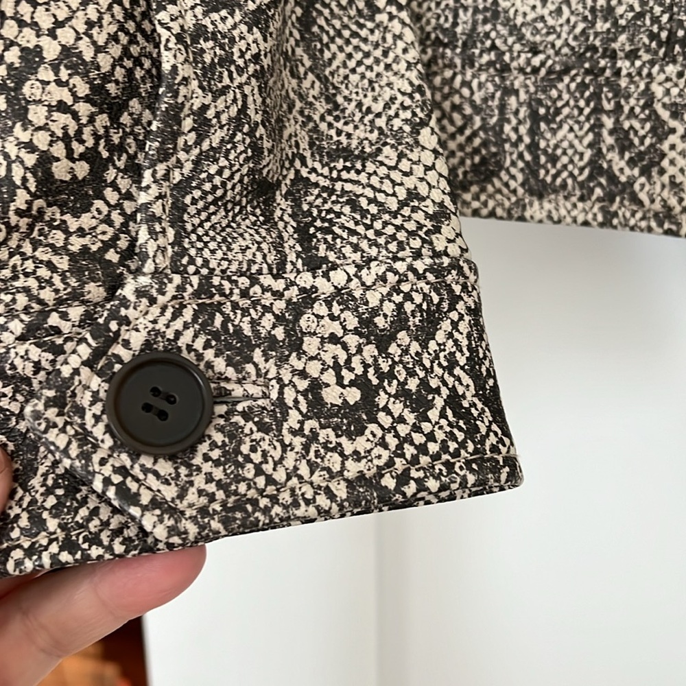 Buttery Soft Leather Jacket In Python Print - image 5